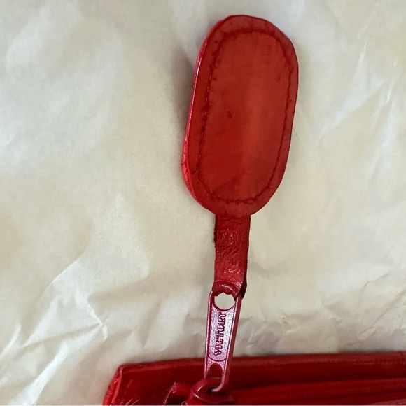 Summer Boho Red Genuine Eel Skin Leather Zipper Cluth - Picture 8 of 13